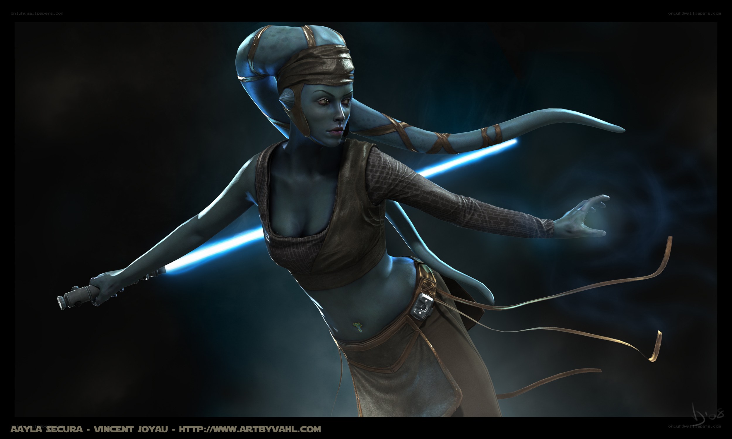 Aayla Secura in action