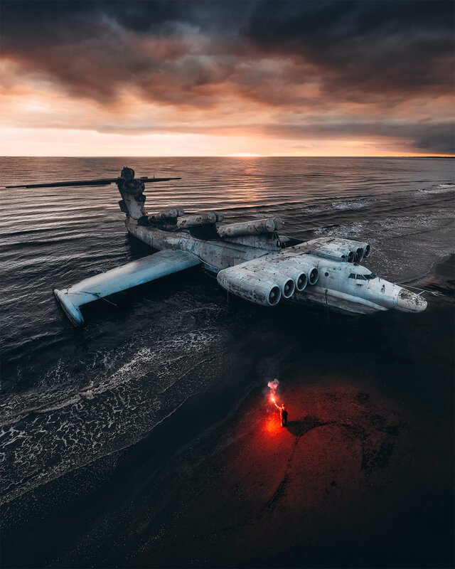Abandoned Aircraft on Beach