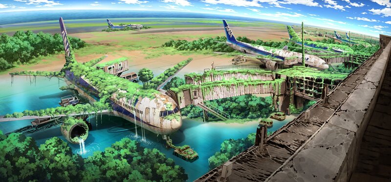 Abandoned Airplanes — Green, Serene