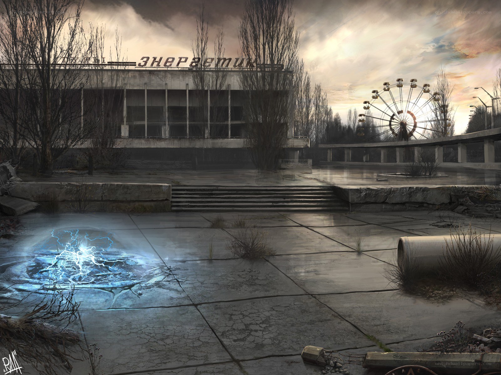 abandoned amusement park