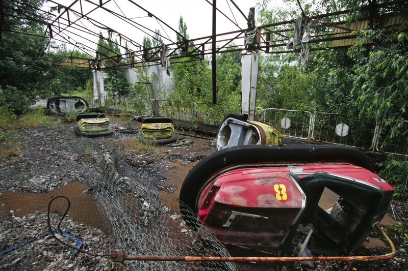 Abandoned amusement park ride