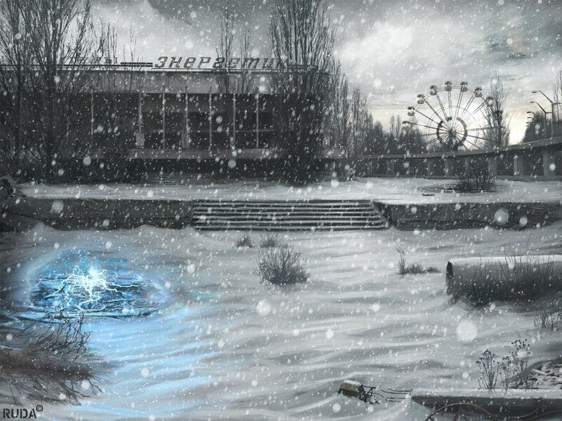 Abandoned Amusement Park — White