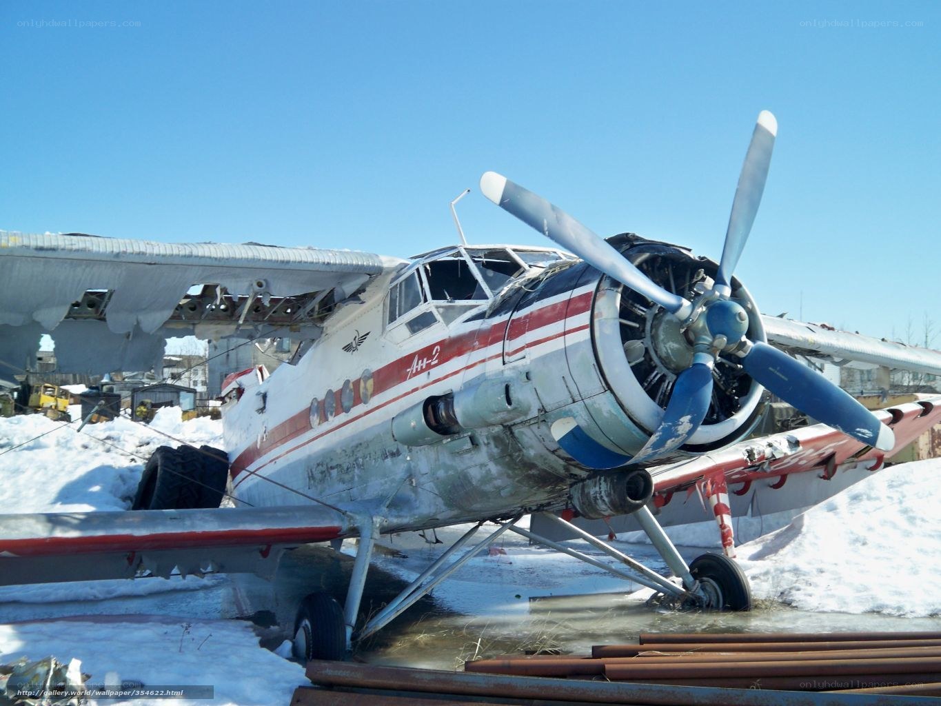 Abandoned Antonov An-2 aircraft