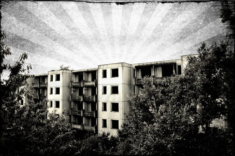Abandoned Apartment Building — Black