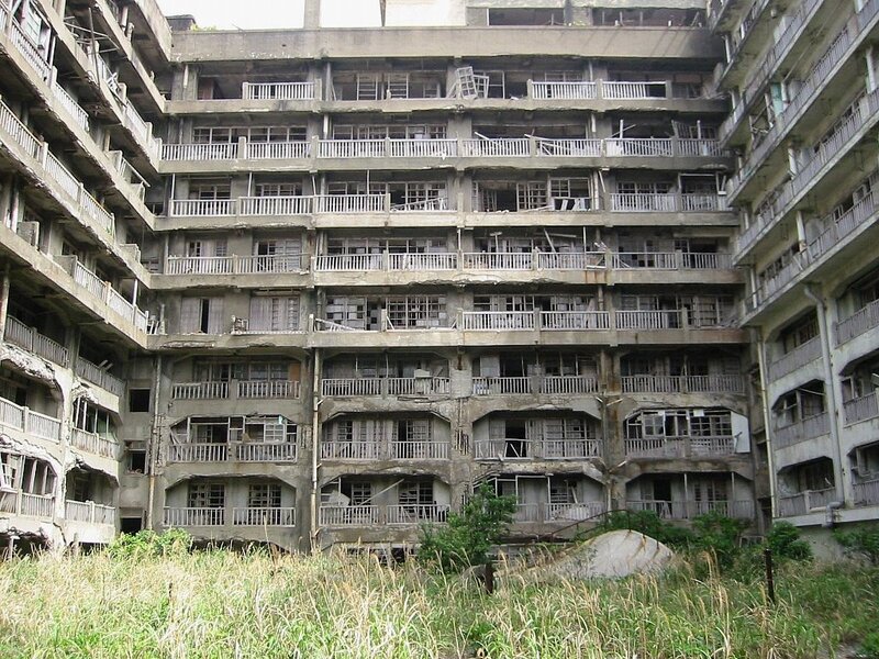 Abandoned apartment building