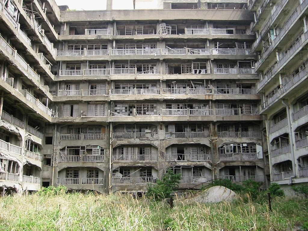 Abandoned apartment building