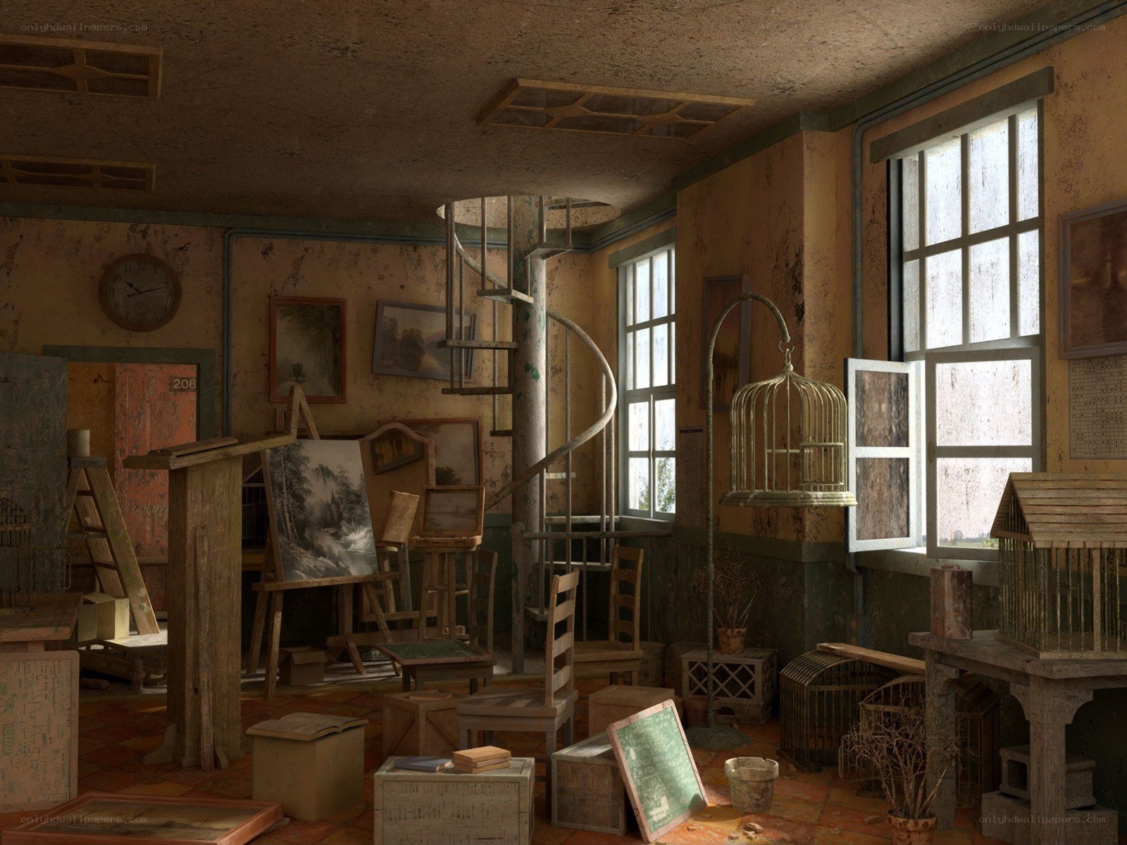 abandoned artist's studio