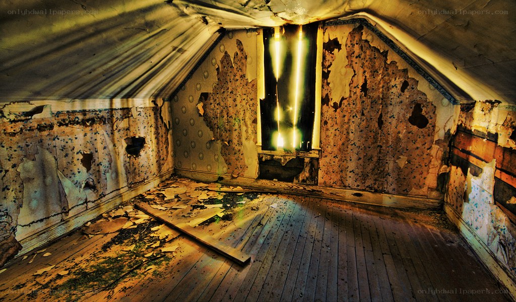 abandoned attic room