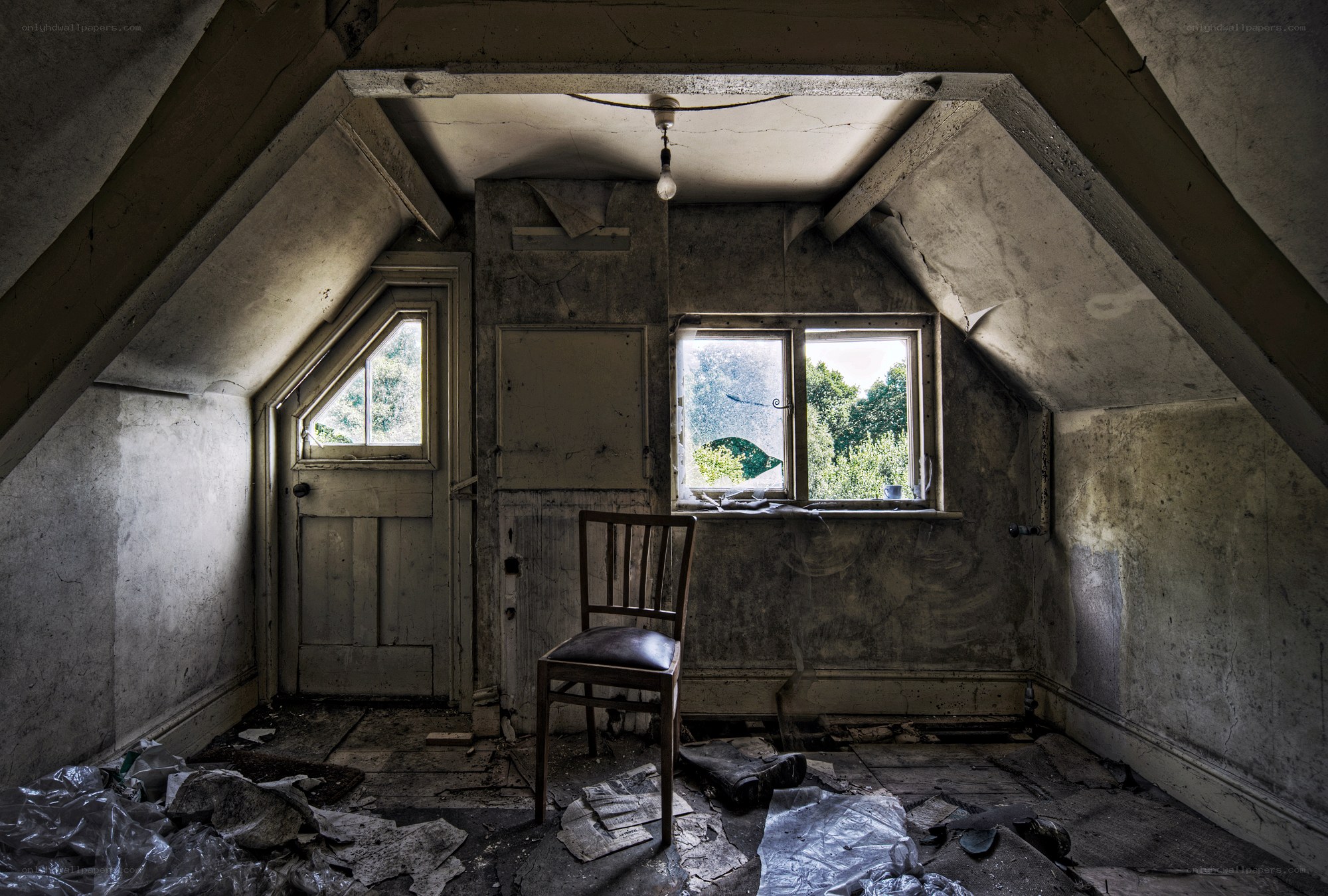 Abandoned attic room