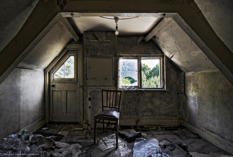 abandoned attic room