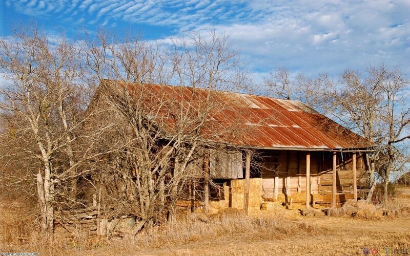 Abandoned Barn — Brown, Desolate