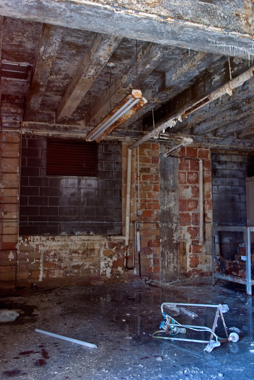 abandoned basement interior