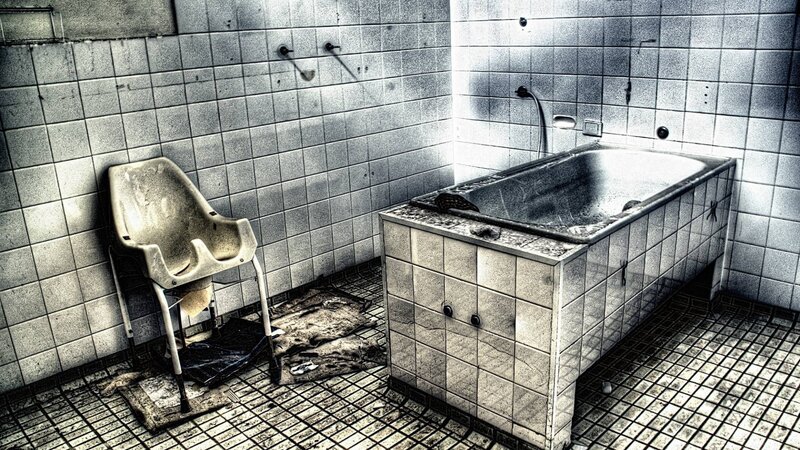 Abandoned Bathroom — Gray