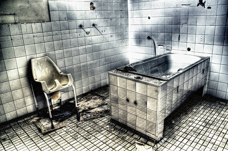 abandoned bathroom interior