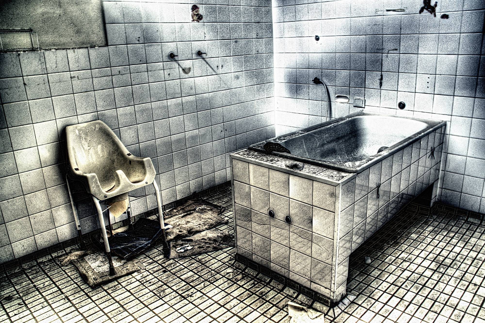 abandoned bathroom interior