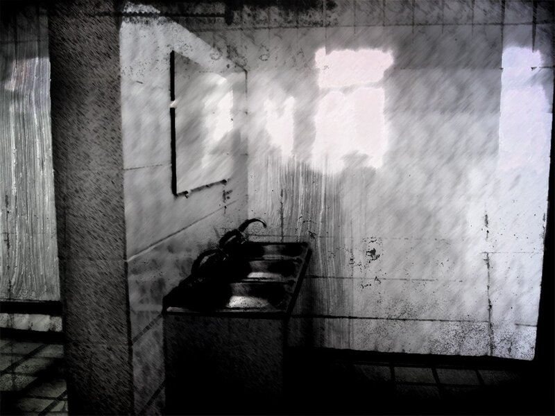 abandoned bathroom sink