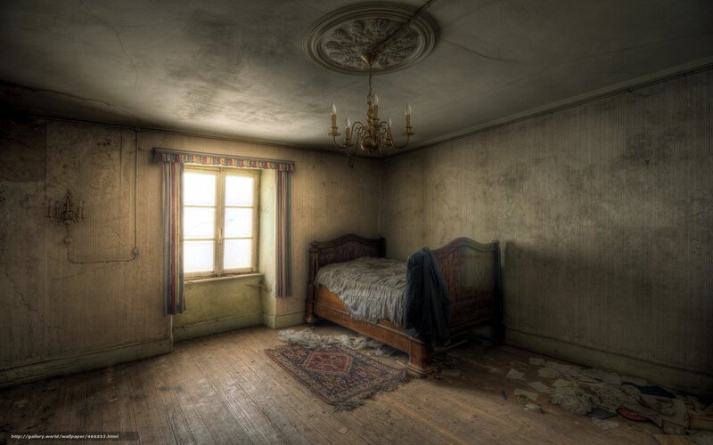 Abandoned Bedroom — Brown, Dramatic