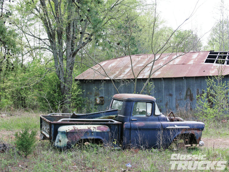Abandoned Blue Pickup Truck