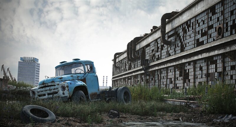 Abandoned Blue Truck