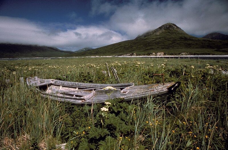 Abandoned Boat in Field