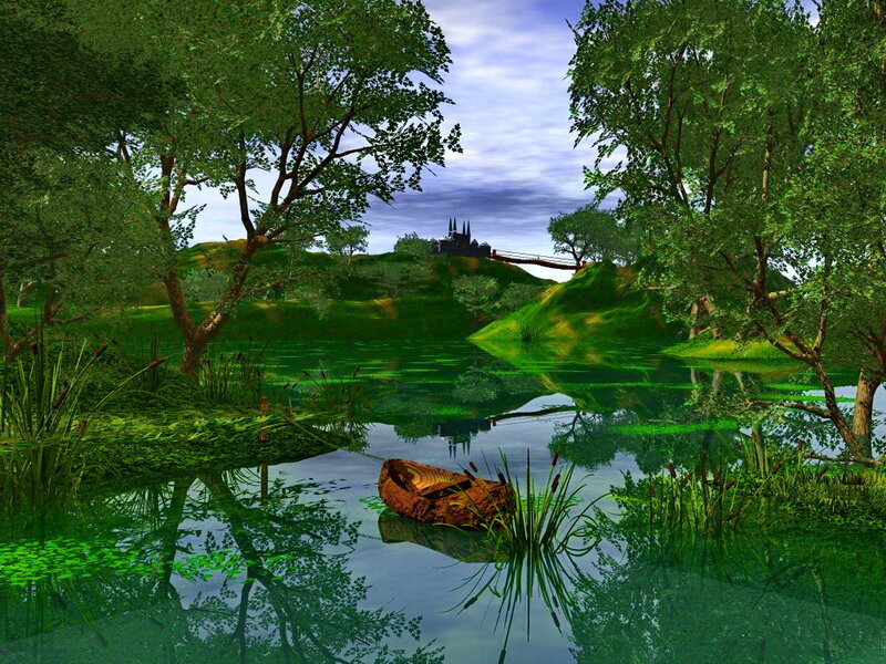 Abandoned Boat in Pond
