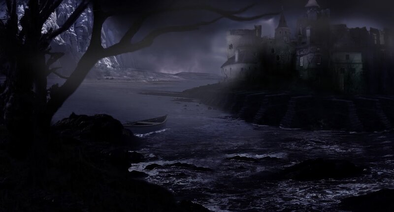 Abandoned Boat Near Castle
