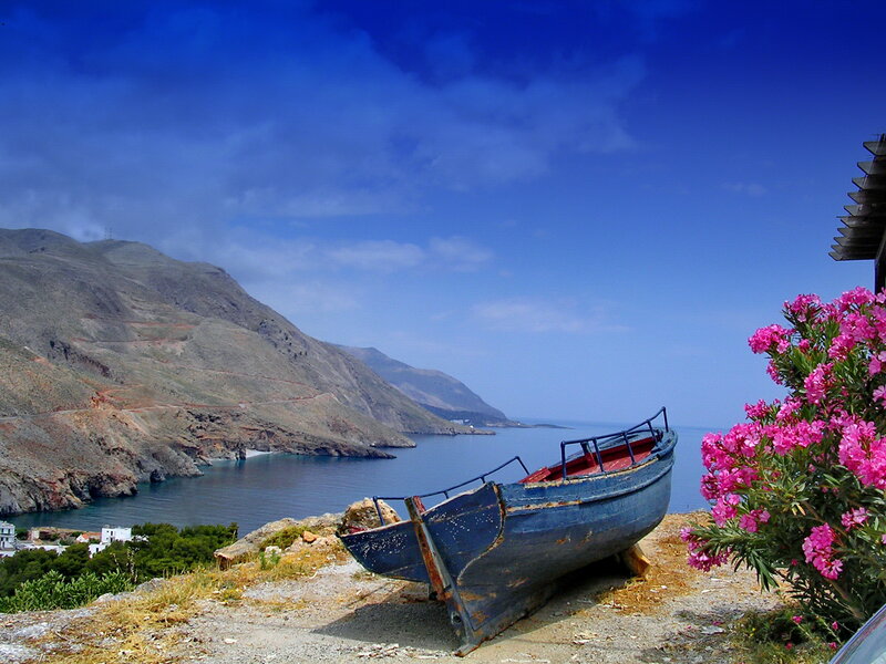Abandoned Boat on Cliff