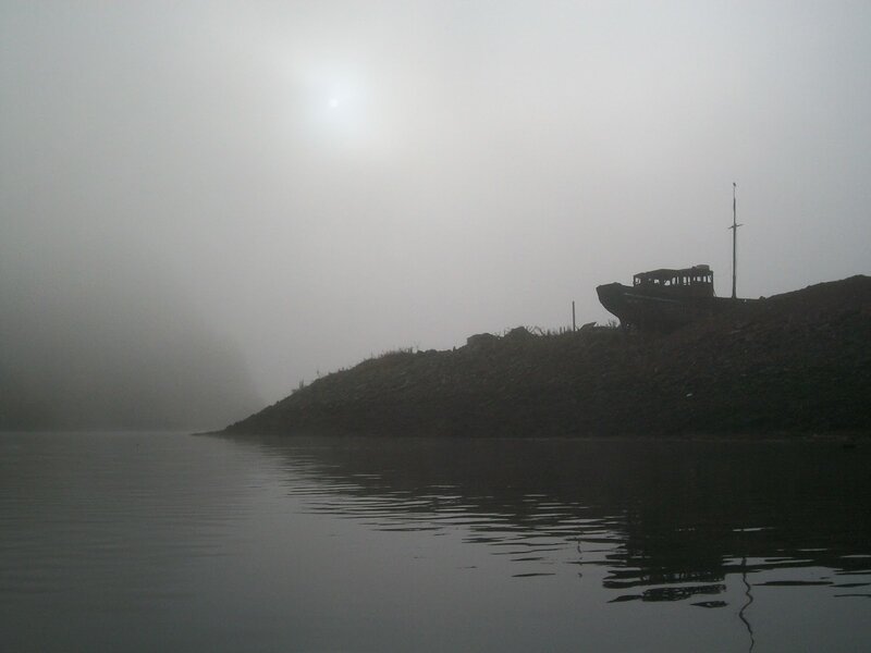 Abandoned Boat on Hill