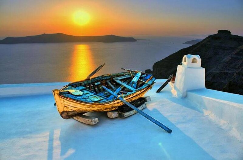 Abandoned Boat on Rooftop