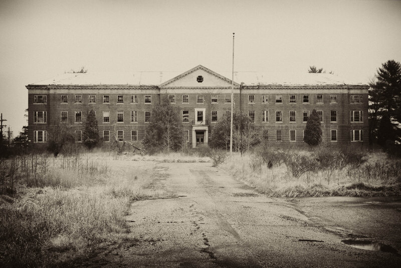 abandoned brick building