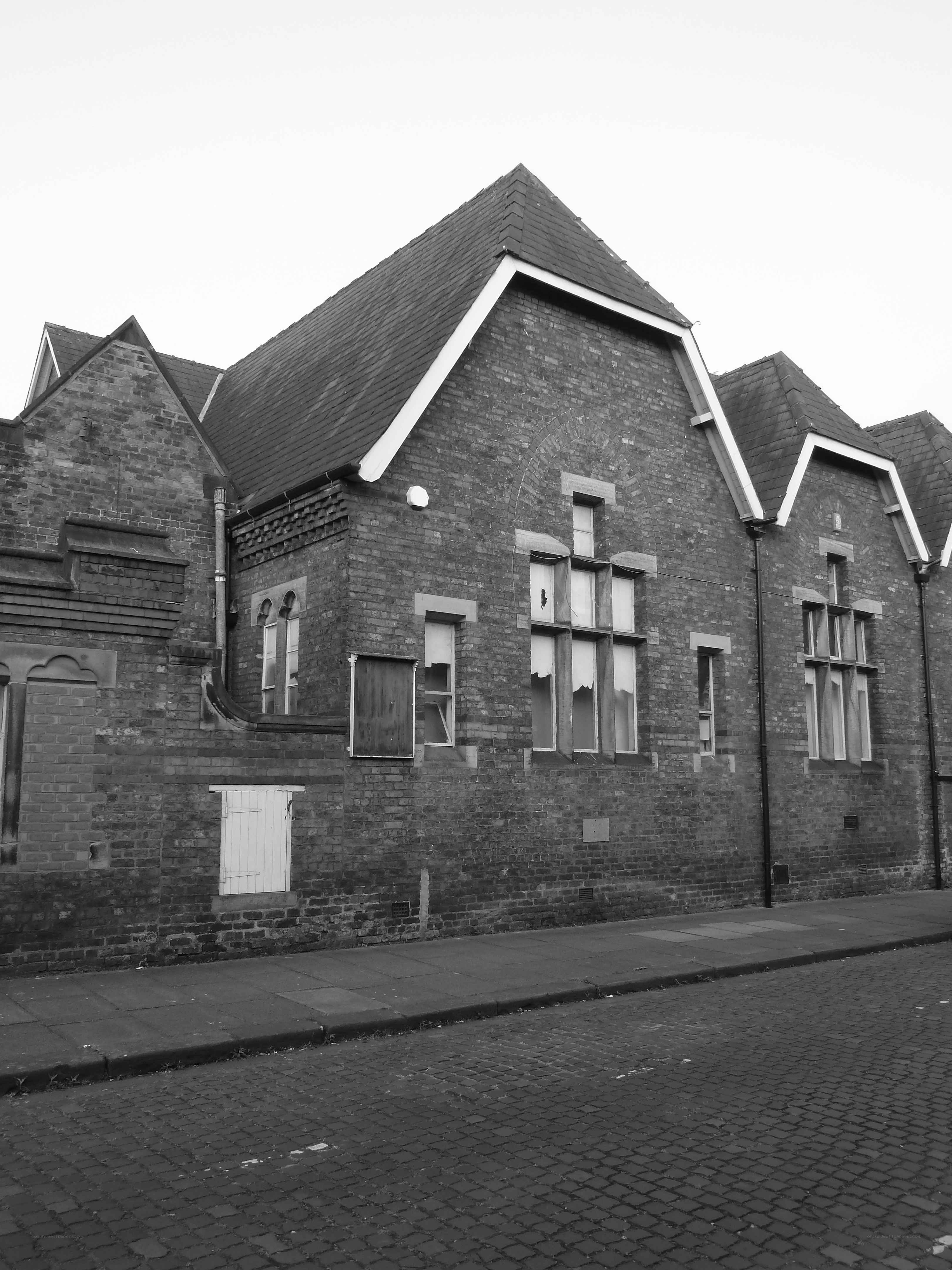 abandoned brick building