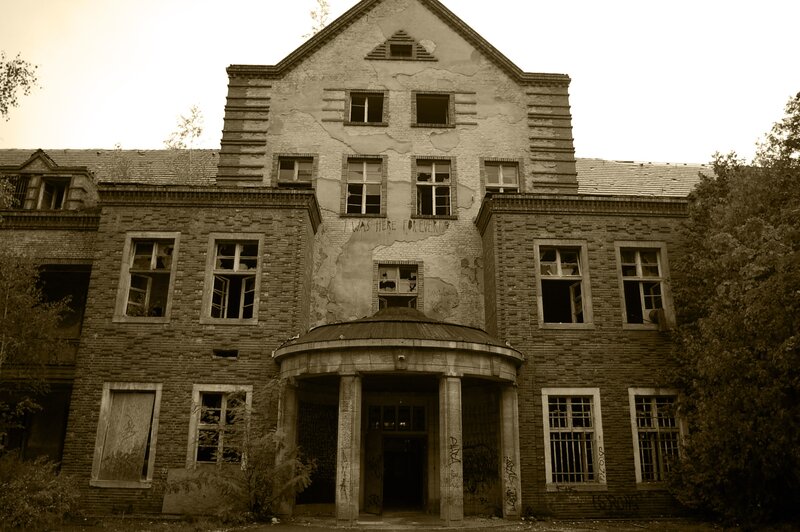 abandoned brick building