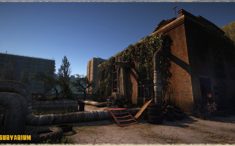 Abandoned Brick Building — Brown, Desolate, Afternoon, 3d Render