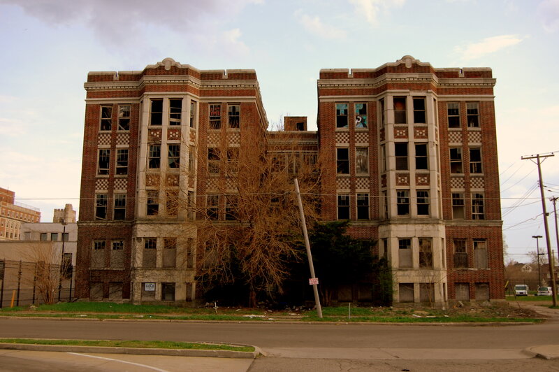 Abandoned brick buildings