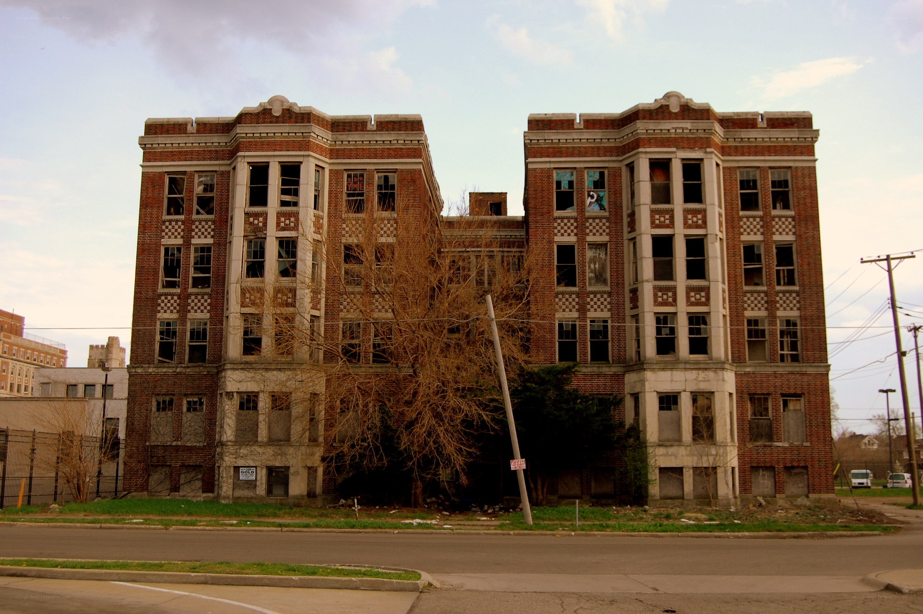 Abandoned brick buildings