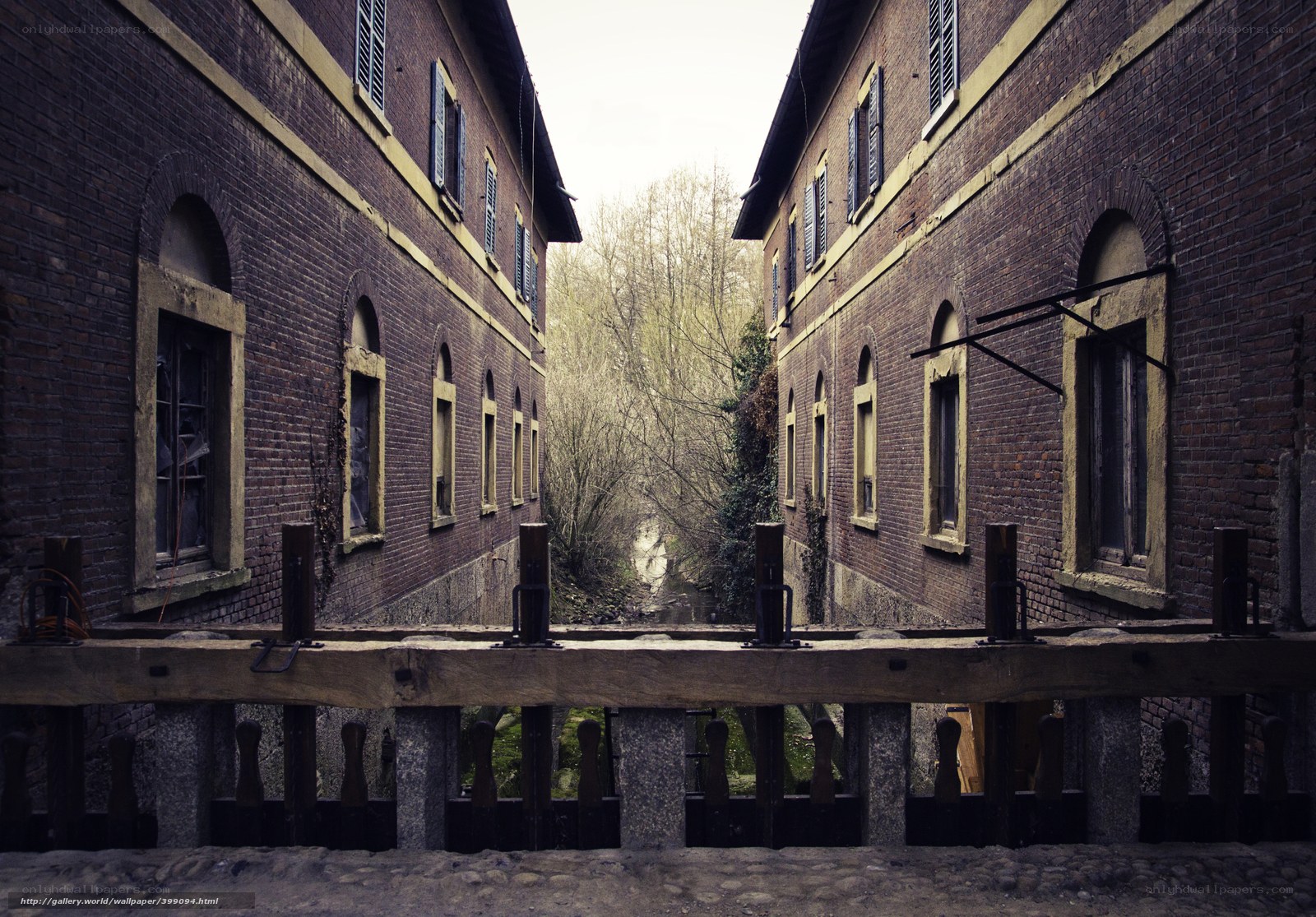 Abandoned brick buildings