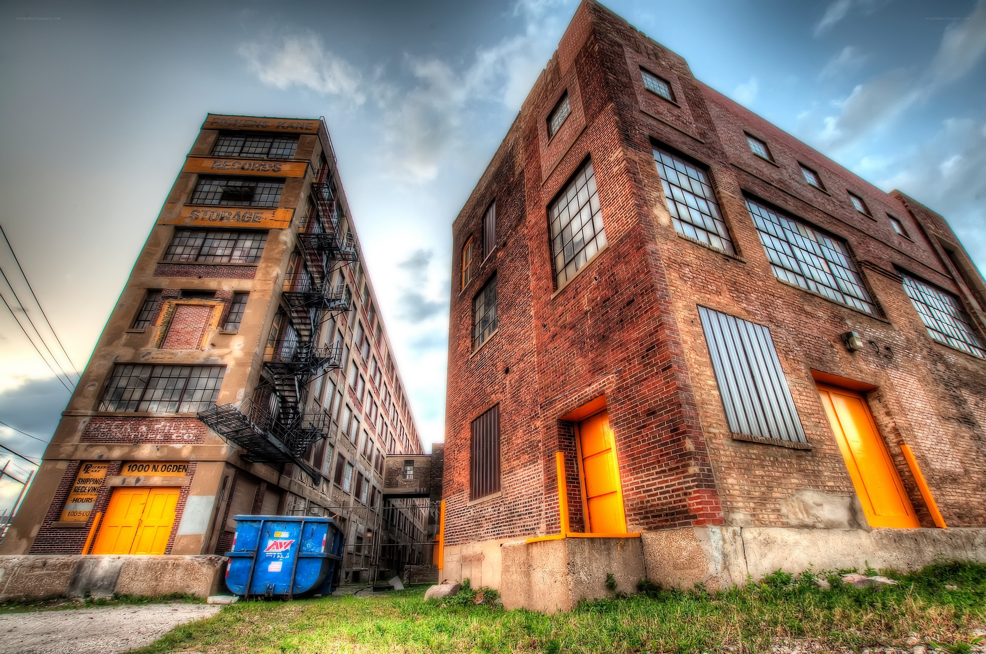 Abandoned brick factory buildings