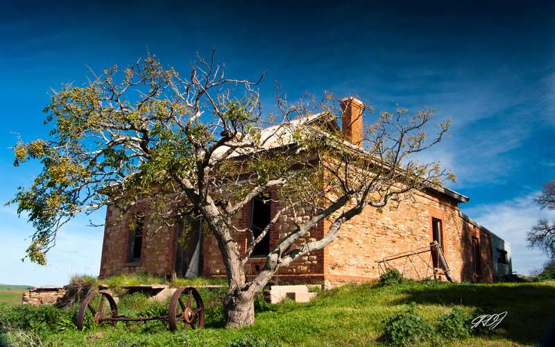 Abandoned Brick House — Blue