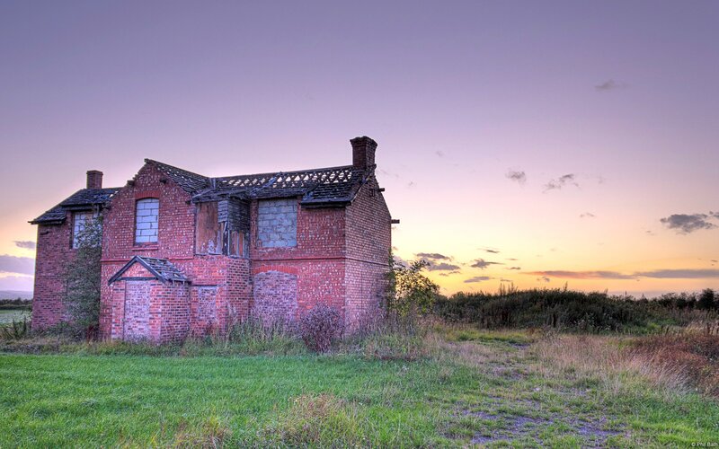 Abandoned Brick House — Purple