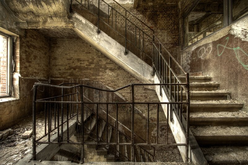 Abandoned Brick Staircase