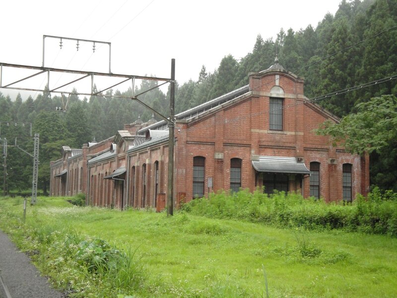 abandoned brick train station