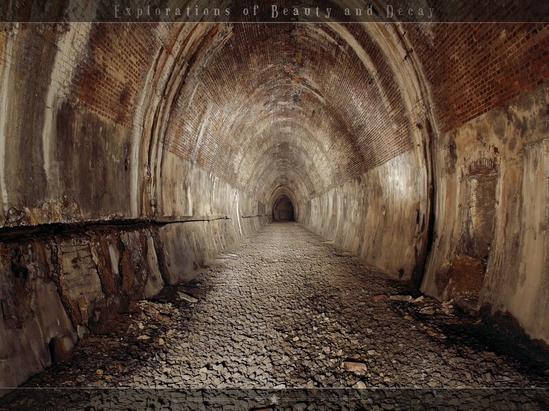Abandoned brick tunnel