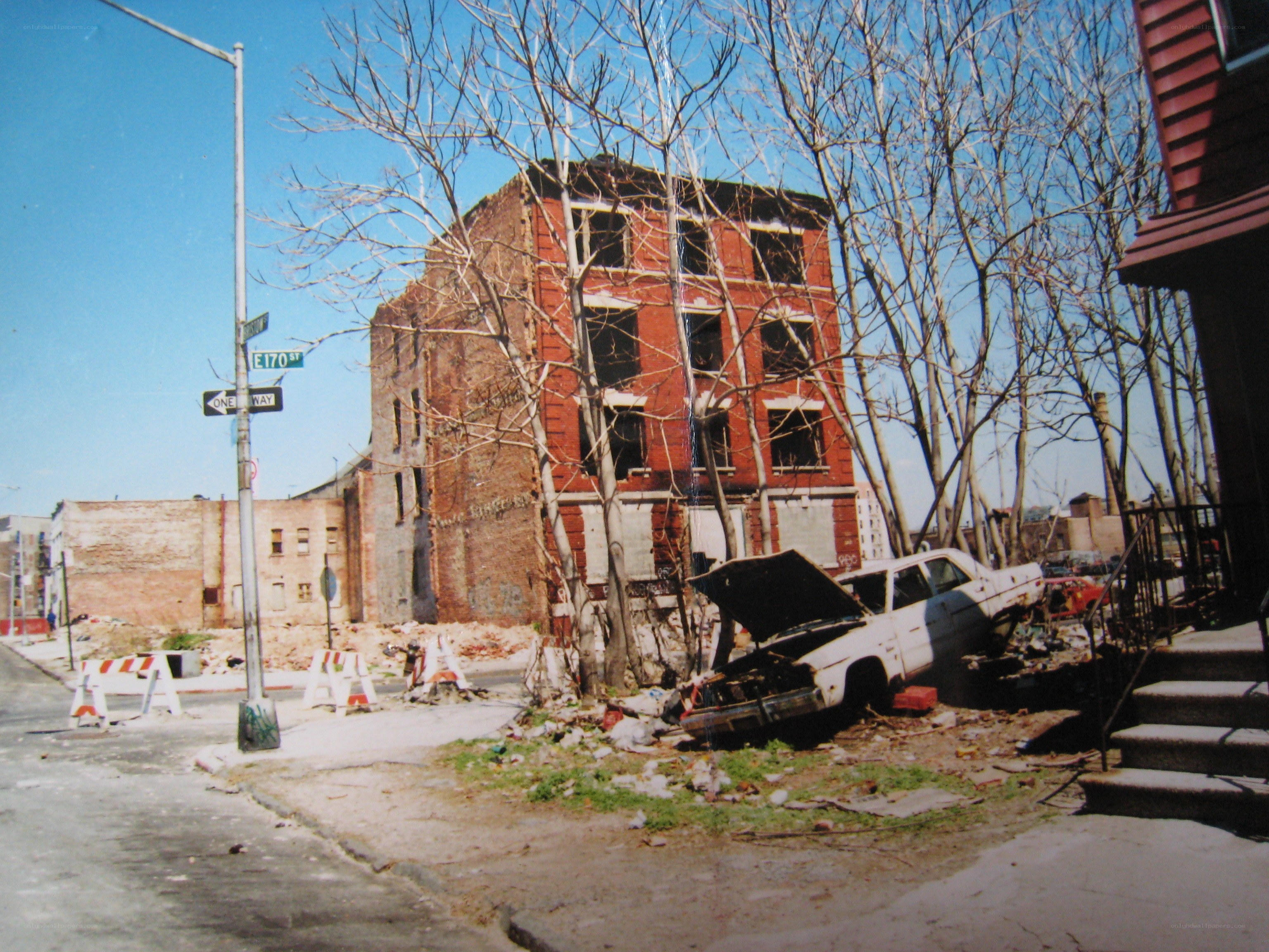 Abandoned building and car on E170 St