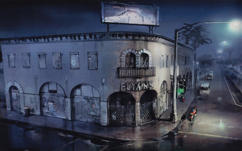 Abandoned Building at Night — Blue, Dramatic