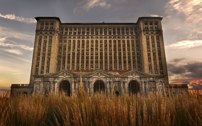 Abandoned Building — Brown, Dramatic, Sunset