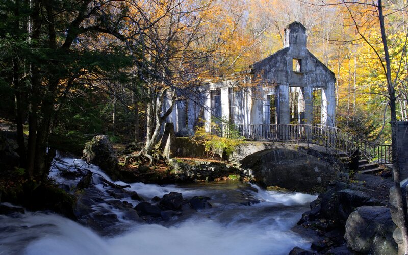 Abandoned Building by River