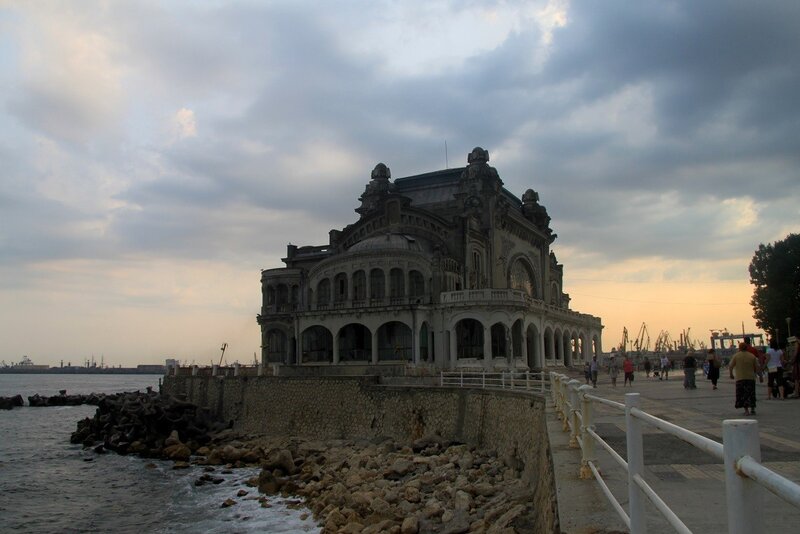 Abandoned Building by Sea — Gray, Dramatic, Sunset