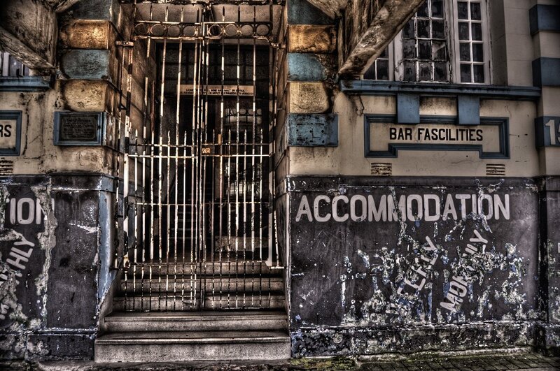 abandoned building entrance