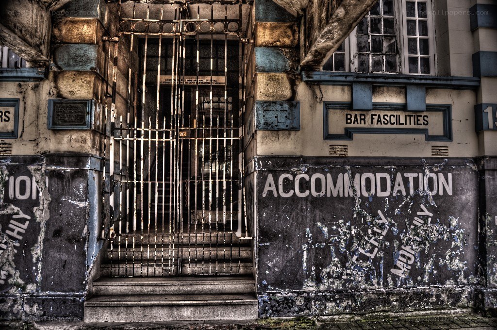 abandoned building entrance