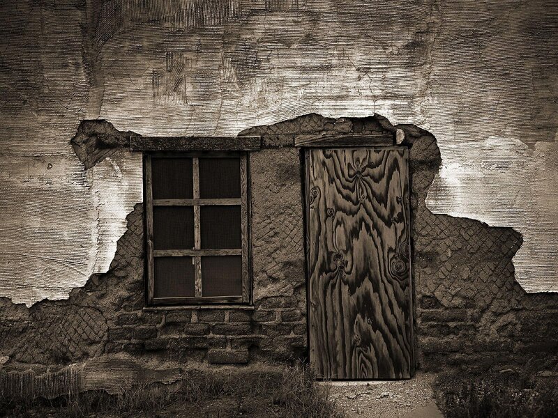 abandoned building facade